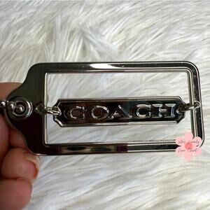 2.5" Vintage COACH Metal Fob Bag Charm Hang tag Hangtag